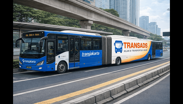 BUS TRANSJAKARTA ARTICULATED HALF BODY - Iklan di OOH dan Transportasi Umum